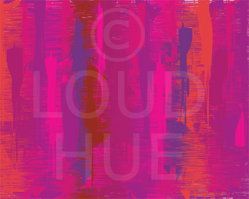 Art Print in Impressionism style with pink, purple and violet colors called Deep Crush by Loud Hue