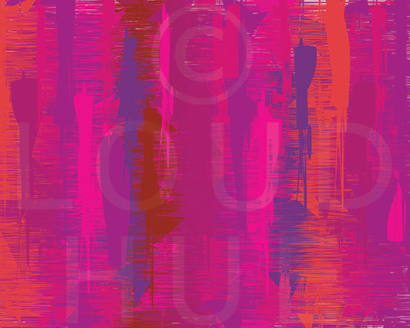 Art Print in Impressionism style with pink, purple and violet colors called Deep Crush by Loud Hue