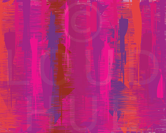 Art Print in Impressionism style with pink, purple and violet colors called Deep Crush by Loud Hue