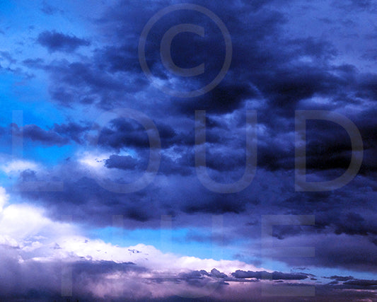 Beautiful nature photo of a blue, white and purple sky called Depth by Loud Hue
