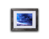 Beautiful nature photo of a blue, white and purple sky with frame called Depth by Loud Hue