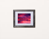 Vivid nature photography print of a gorgeous sunset with black frame called Rose by Loud Hue