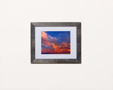 Nature photography print of a bright and peaceful sunset with black frame called Balance by Loud Hue