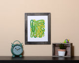 Colorful Art Print with a joyful and playful design with black frame called Chalk by Loud Hue