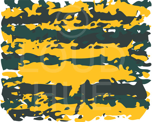 Art Print of rows of deep green and yellow colors resembling the forest called Forest by Loud Hue