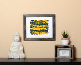 Bold abstract Art Print in deep outdoor colors with black frame called Forest by Loud Hue