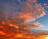 Beautiful nature print of a glowing sunset illuminating the sky called Glow by Loud Hue