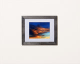 Warm nature photography print of a beautiful golden sunset in black frame called Golden Wings by Loud Hue.
