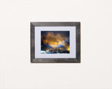 Beautiful nature photography print of a glorious sunset with black frame called Nebula by Loud Hue