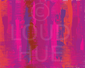 Multicolor abstract Art Print in Impressionism style called Deep Crush by Loud Hue