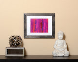 Multi color abstract Art Print in Impressionism style with black frame called Deep Crush by Loud Hue